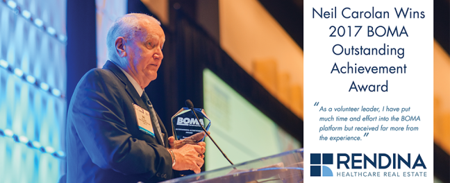 Rendina’s Neil Carolan Wins BOMA Outstanding Achievement Award RENDINA  Neil Carolan 2017 BOMA Award