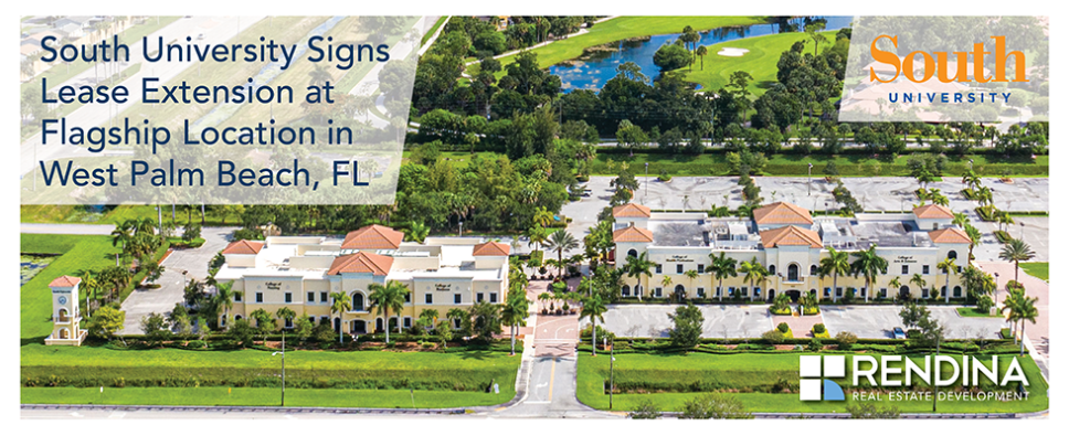 South University Signs Lease Extension at Flagship Location in West Palm Beach University Centre Lease Renewal Header    7.31.20 V2 Website