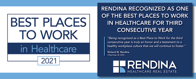 For Third Consecutive Year, Rendina Named one of the Best Places to Work in Healthcare RendinaHRE  Modern Healthcare BPTWH 2021 Banner Website V6