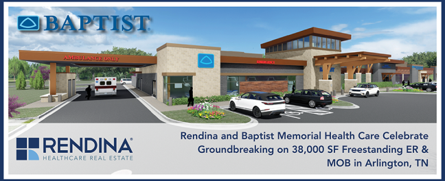 Rendina and Baptist Memorial Health Care Celebrate Groundbreaking on 38,000 SF Freestanding ER & MOB in Arlington, TN Baptist Arlington Groundbreaking Website Header   9.27.21 Website