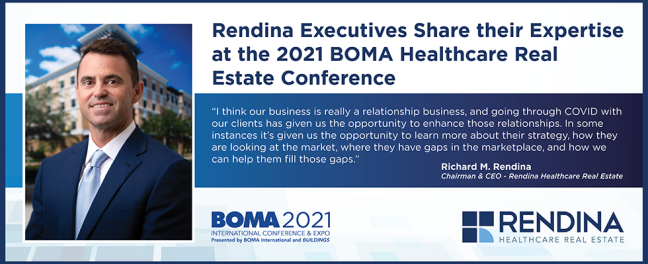 Rendina Executives Share their Expertise at the 2021 BOMA Healthcare Real Estate Conference BOMA 2021 Panel Website Header   5.24.22 Website