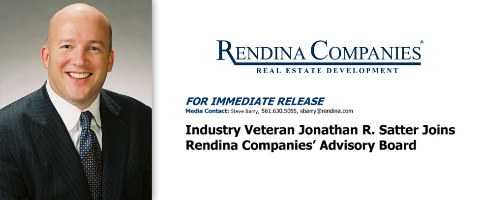 Industry Veteran Jonathan R. Satter Joins Rendina’s Advisory Board